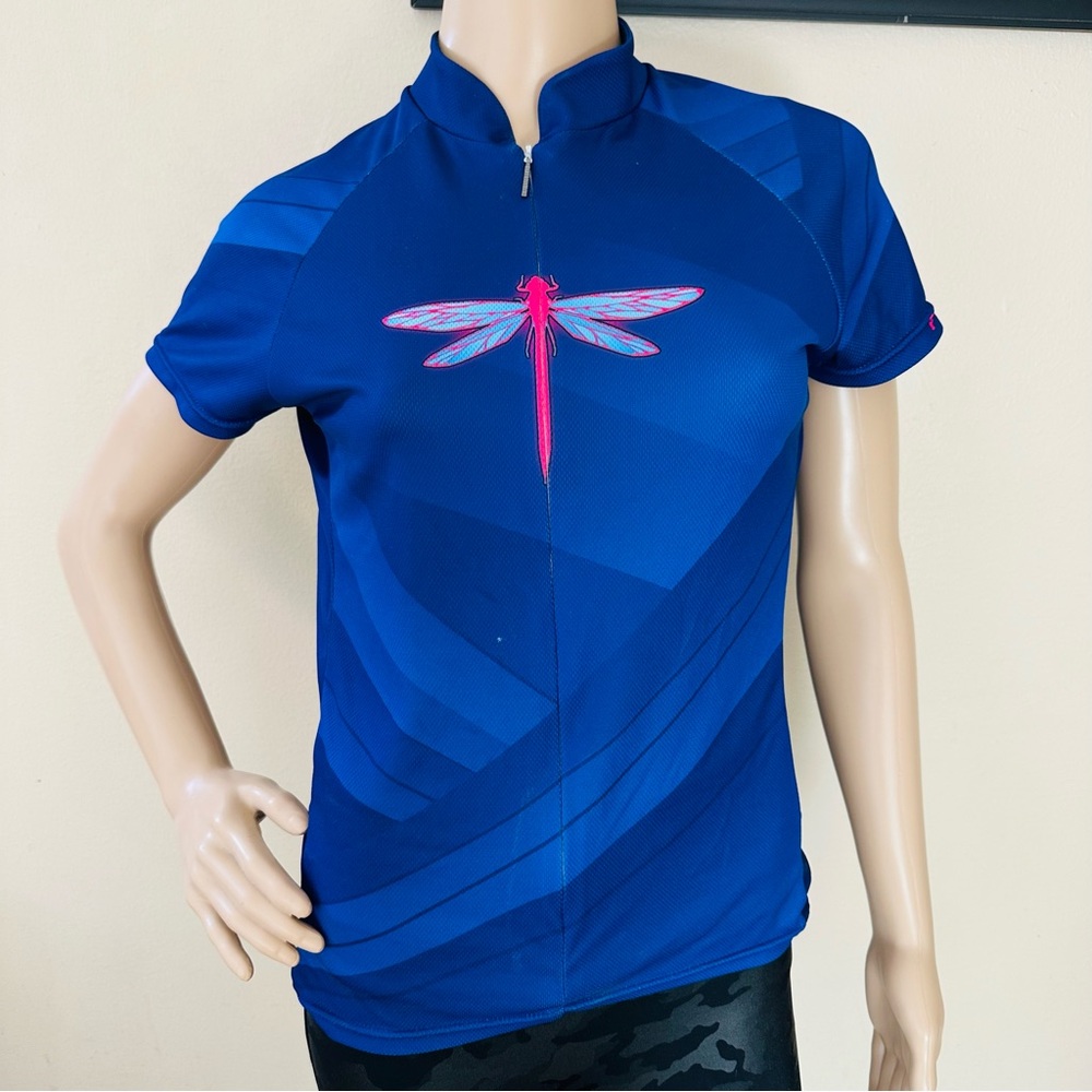 Primal dragonfly women’s bicycling jersey Sz M